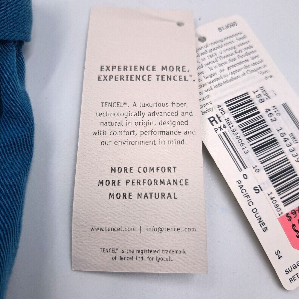NEW Pendleton Teal Blue Slacks Trousers Women Size 10 Attached Belt - Picture 5 of 7